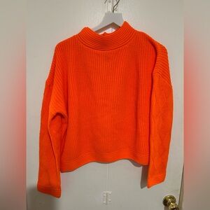 NWT ASOS Bright Orange funnel Neck Sweater